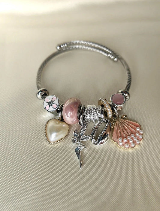 Parlayan Peri Charm Çelik Bilekliği